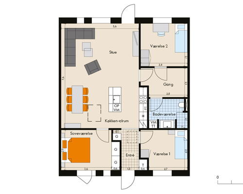 109 m2 værelse i Greve