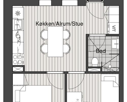 3 værelses lejlighed i Århus N