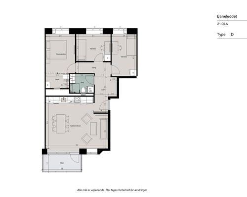 Dejlig 4-værelses lejlighed med flotte lyse materiale, altan ud til gården og gulvarme i hele boligen - ingen bindingsperiode!