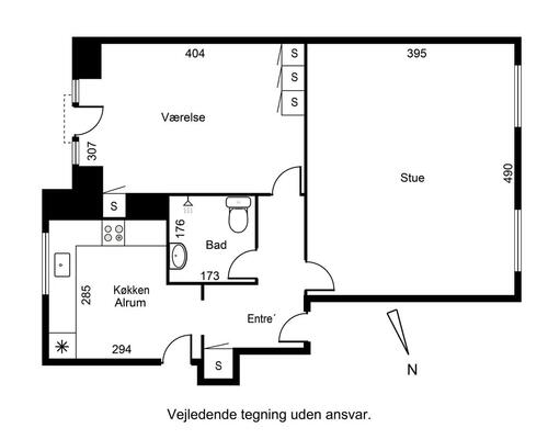 2 værelses lejlighed i Esbjerg