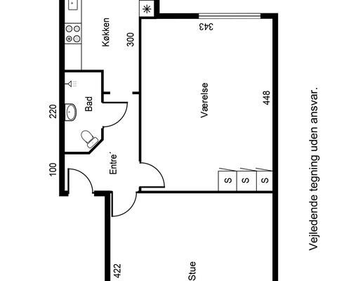 2 værelses lejlighed i Esbjerg