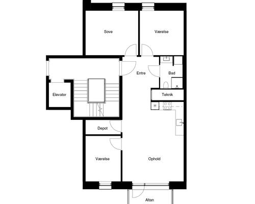 Rummelig 3-værelses lejlighed i Irmabyen