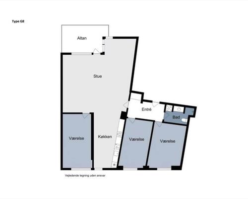 4 værelses lejlighed i København SV