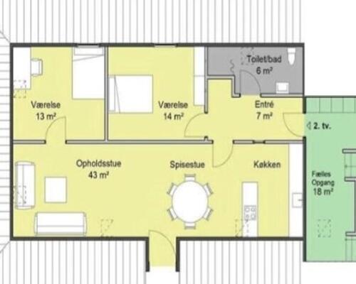 3 værelses lejlighed i Faaborg