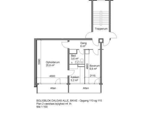 2 værelses lejlighed i Skive