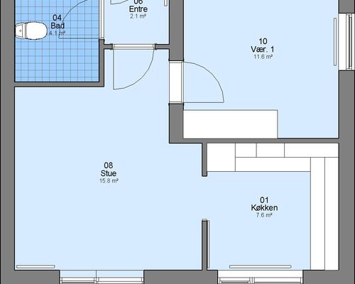2 værelses hus i Bramming