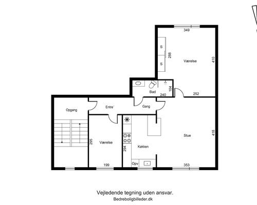 Flot 3-værelses i Centrum