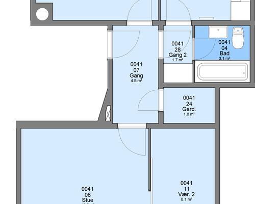 2 værelses lejlighed i Virum