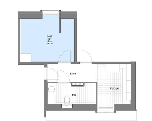 1 værelses lejlighed i Viborg