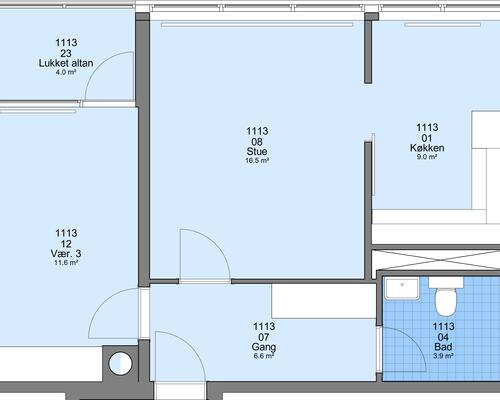 2 værelses lejlighed i Frederikshavn
