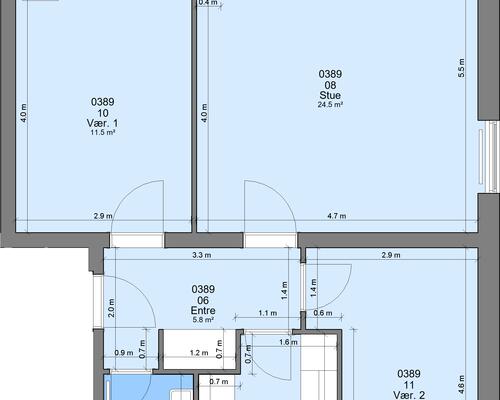 2 værelses lejlighed i Randers SV