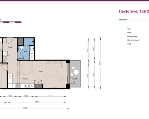 3 værelses lejlighed i Hedehusene