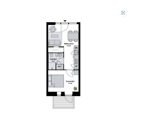 2 værelses lejlighed i Risskov