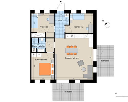 4 værelses lejlighed i Hillerød