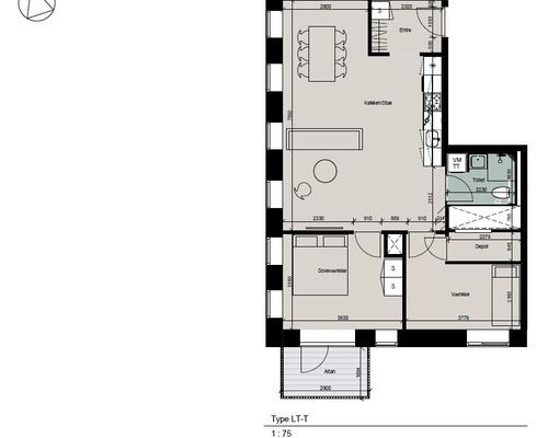 3 værelses lejlighed i Vejle