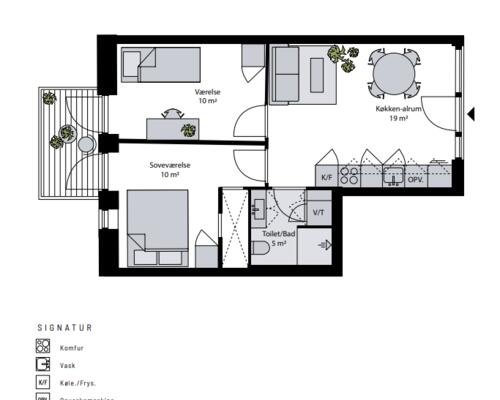 3 værelses lejlighed i Risskov