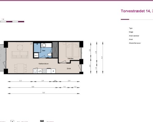 2 værelses lejlighed i Skovlunde