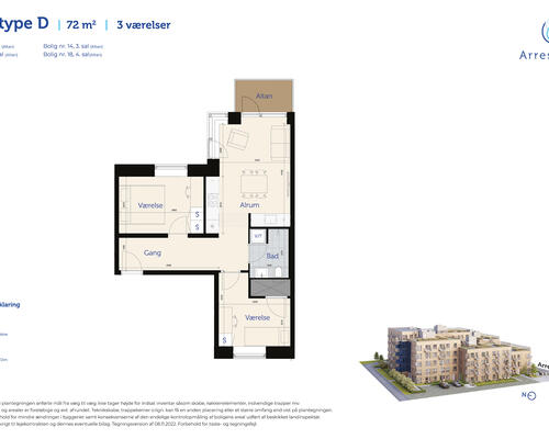 3 værelses lejlighed i Risskov