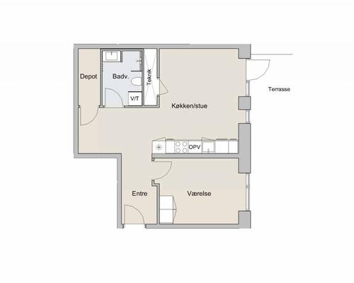 2 værelses lejlighed i Brøndby