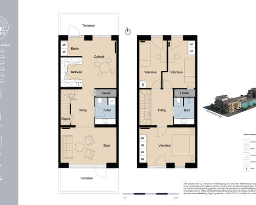 4 værelses lejlighed i København S