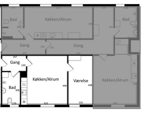 2 værelses lejlighed i Viborg