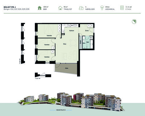 4 værelses lejlighed i Silkeborg