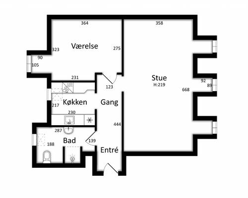 2 værelses lejlighed i Næstved