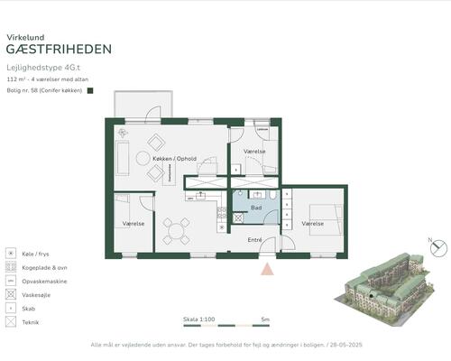 4 værelses lejlighed i Albertslund