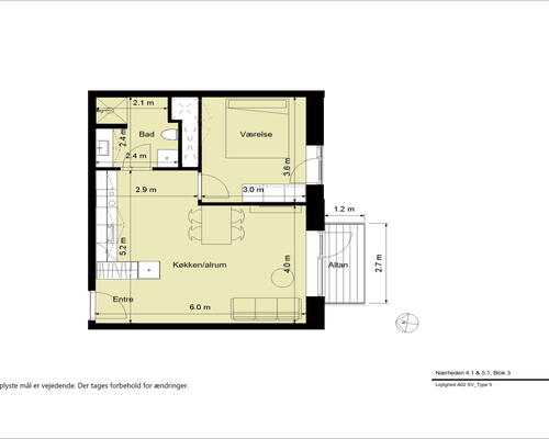 Teglværkskanten - Lækker og lys 2-værelses lejlighed med altan
