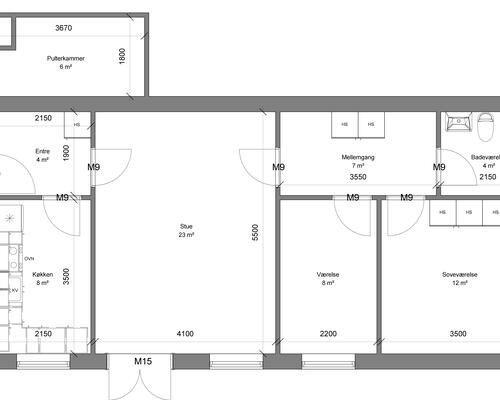 3 værelses lejlighed i Vodskov