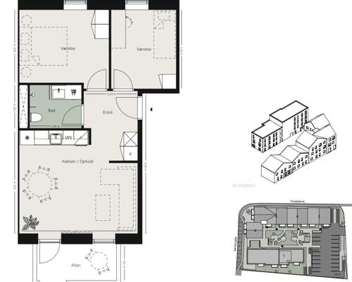 Lys, nyopført bolig til leje i Porskjær Have, Galten