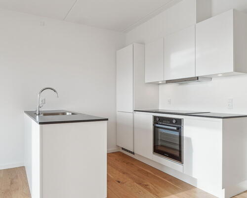 Moderne 3-værelses lejlighed med nyt moderne køkken og med god terrasse ud til gården - Ingen bindingsperiode!