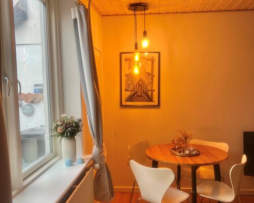 Dejlig lejlighed på en stille villavej