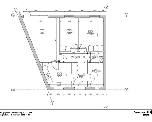 3 værelses lejlighed i Hjallerup