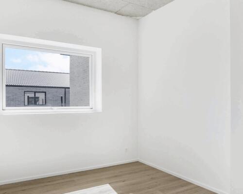 Nybygget rækkehus i 1 plan