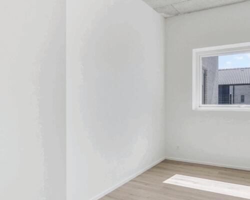 Nybygget rækkehus i 1 plan