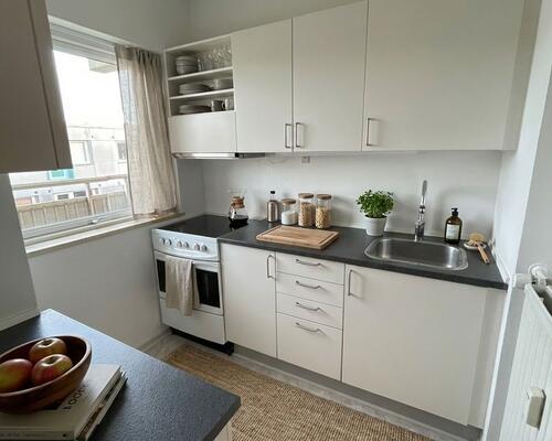 Lys 2-værelses med altan/terrasse, parkering og ladestander – 46 m2