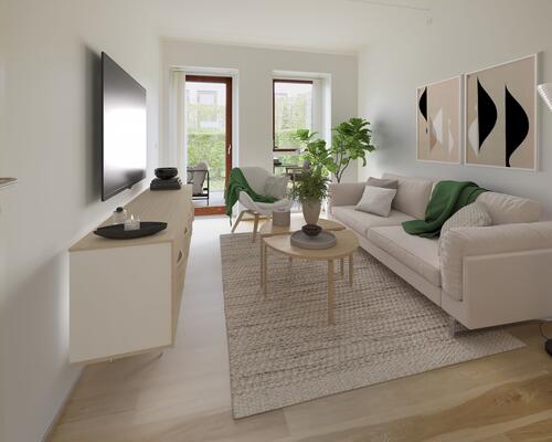 Skønt 3-værelses rækkehus i Viby med egen have