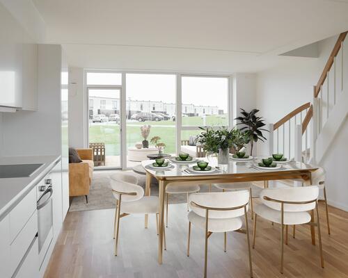 Familievenligt 4-værelses rækkehus i to plan