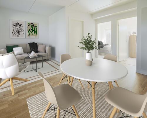 Delevenlig 3-værelses med terrasse og tæt på Aarhus C