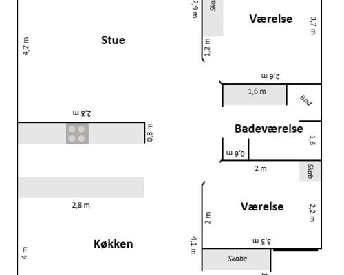 Fint 3-værelses rækkehus i  Middelfart