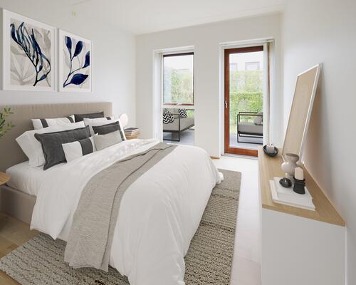 Skønt 3-værelses rækkehus i Viby med egen have