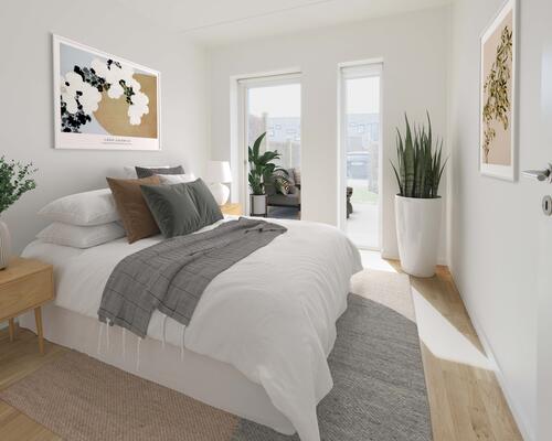 Delevenlig 3-værelses med terrasse og tæt på Aarhus C