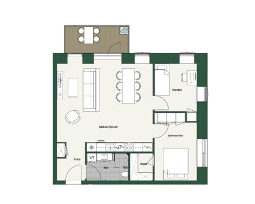 Nyopført 3-værelses lejlighed i Parkbyen