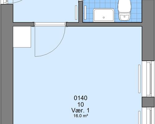 1 værelses lejlighed i Viborg