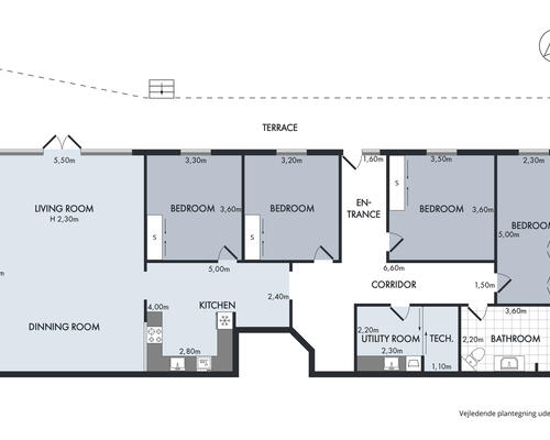 Dejligt møbleret halvt dobbelthus med 4 soveværelser udlejes i kortere perioder 1-6 mdr.