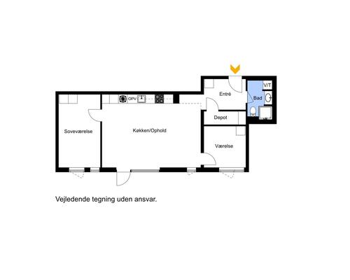 Skøn 3-værelses lejlighed i Århus