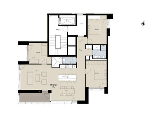 4 værelses lejlighed i Hellerup