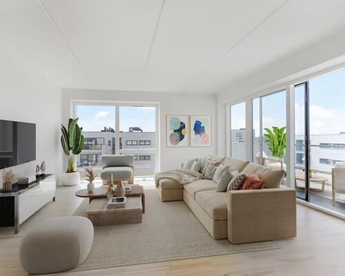 Dejligt køkkenalrum med udgang til altan