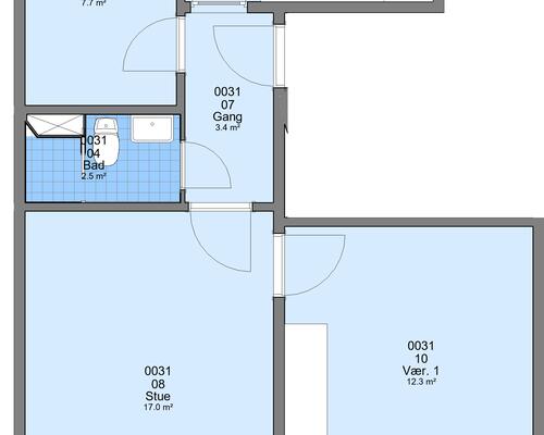 3 værelses lejlighed i Karup J